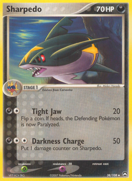 Sharpedo 38/108 Uncommon | Power Keepers | Pokemon Card