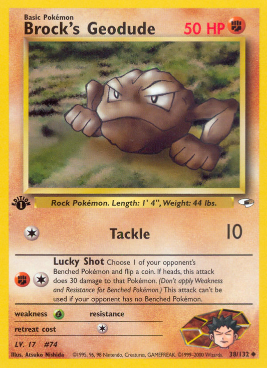 Brock's Geodude 38/132 Uncommon | Gym Heroes | Pokemon Card