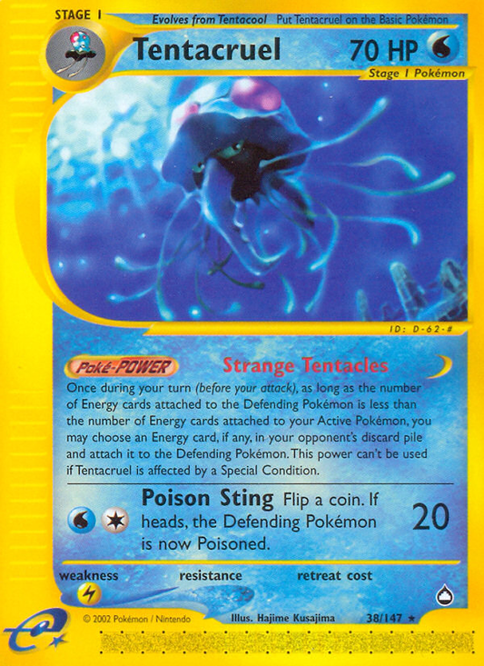 Tentacruel 38/147 Rare | Aquapolis | Pokemon Card
