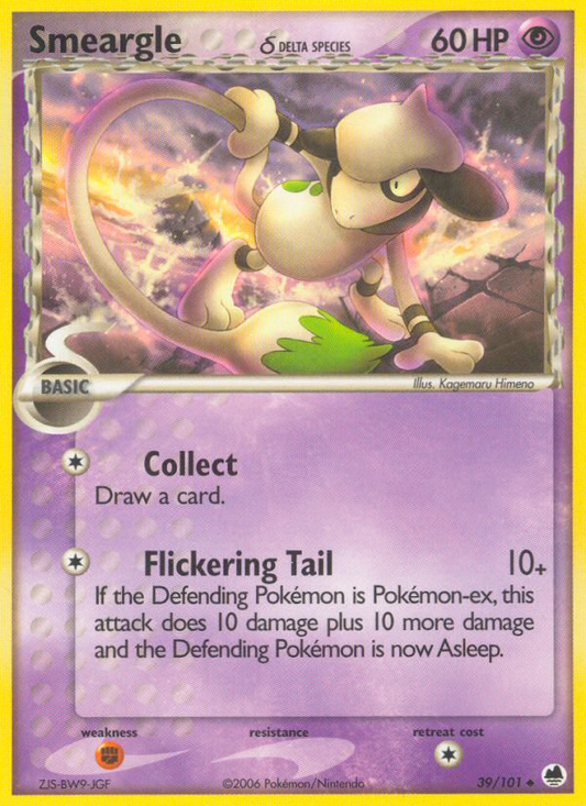 Smeargle δ 39/101 Uncommon | Dragon Frontiers | Pokemon Card