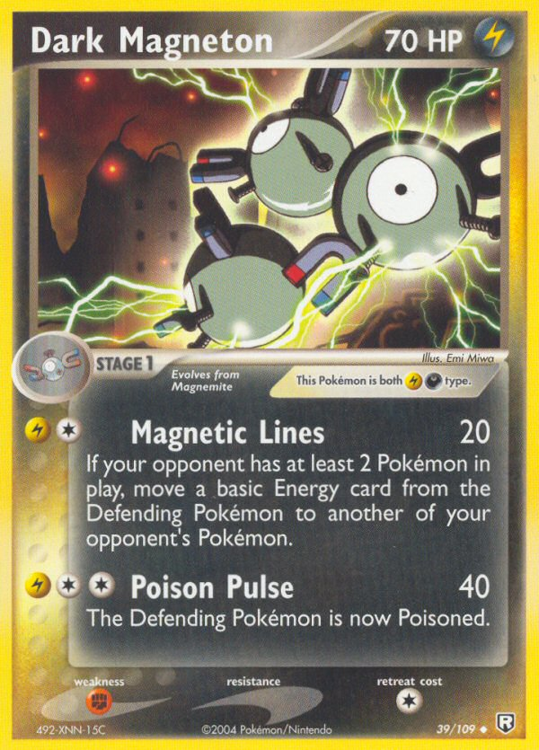 Dark Magneton 39/109 Uncommon | Team Rocket Returns | Pokemon Card