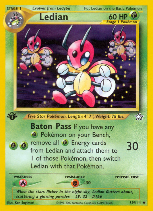 Ledian 39/111 Uncommon | Neo Genesis | Pokemon Card