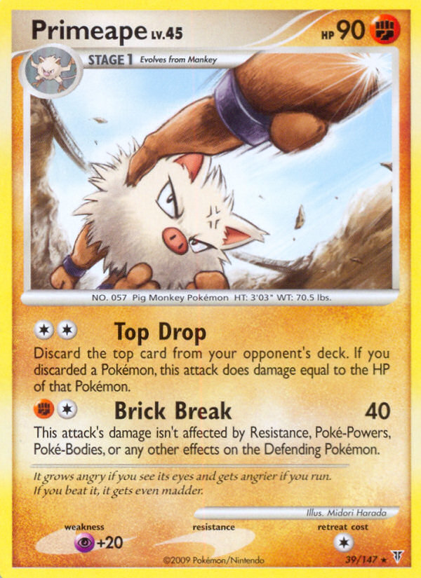 Primeape 39/147 Rare | Supreme Victors | Pokemon Card