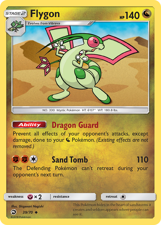 Flygon 39/70 Uncommon | Dragon Majesty | Pokemon Card