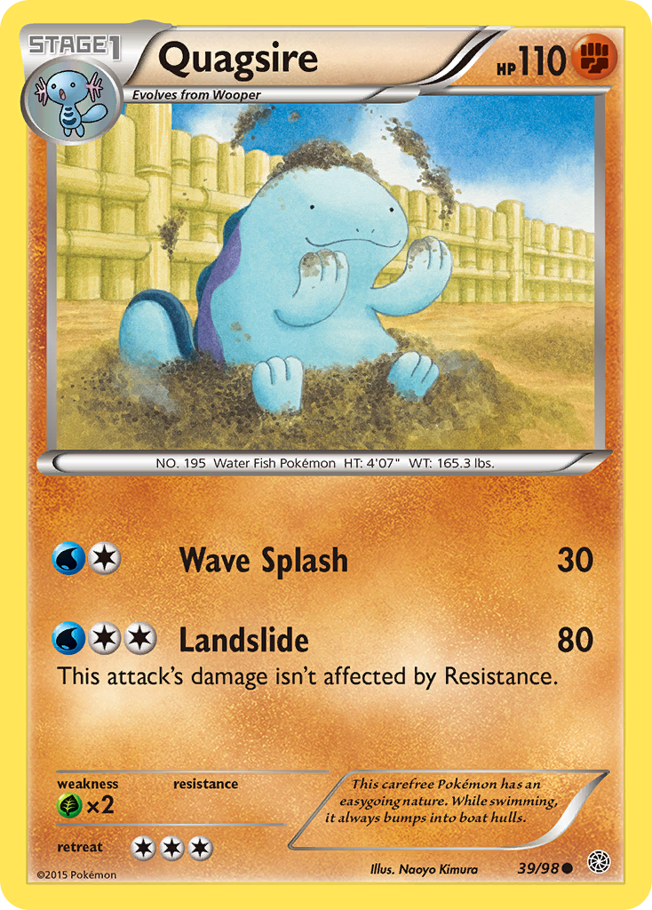 Quagsire 39/98 Common | Ancient Origins | Pokemon Card