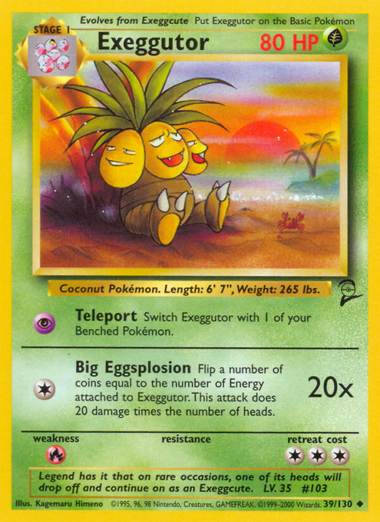 Exeggutor 39/130 Uncommon | Base Set 2 | Pokemon Card