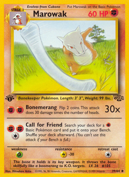 Marowak 39/64 Uncommon | Jungle | Pokemon Card