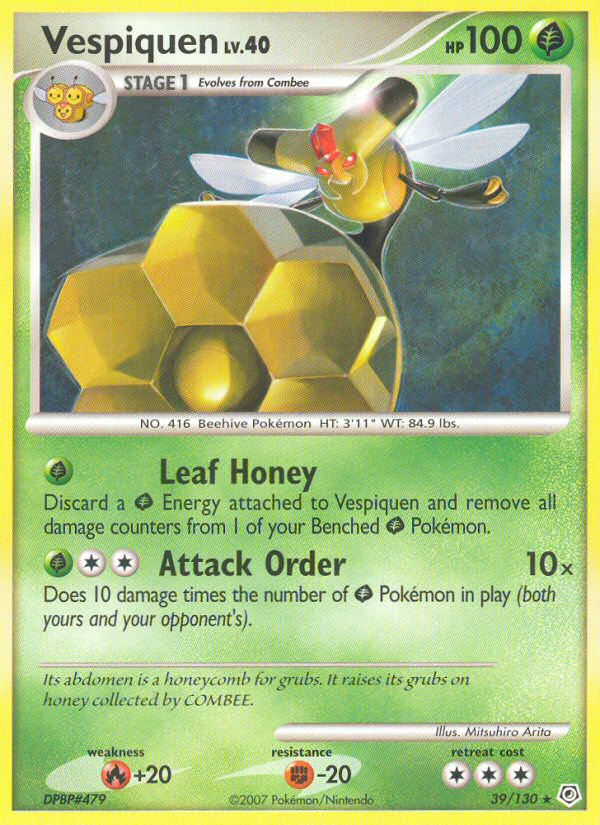 Vespiquen 39/130 Rare | Diamond & Pearl | Pokemon Card