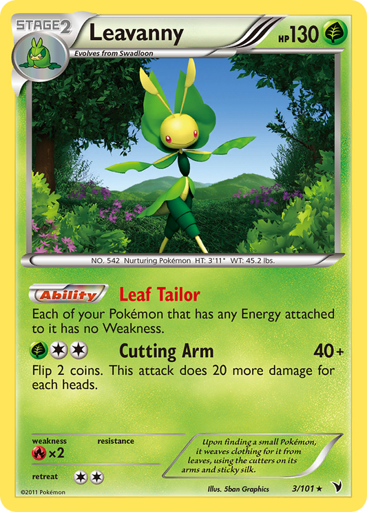 Leavanny 3/101 Rare Holo | Noble Victories | Pokemon Card