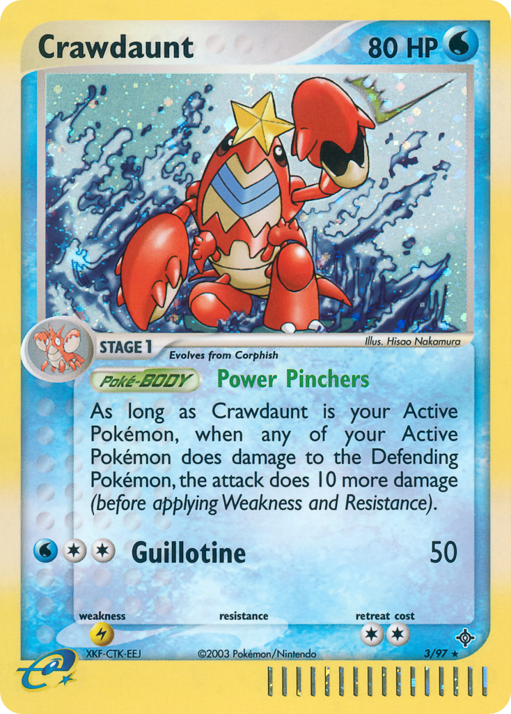 Crawdaunt 3/97 Rare Holo | Dragon | Pokemon Card