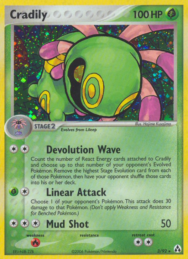 Cradily 3/92 Rare Holo | Legend Maker | Pokemon Card