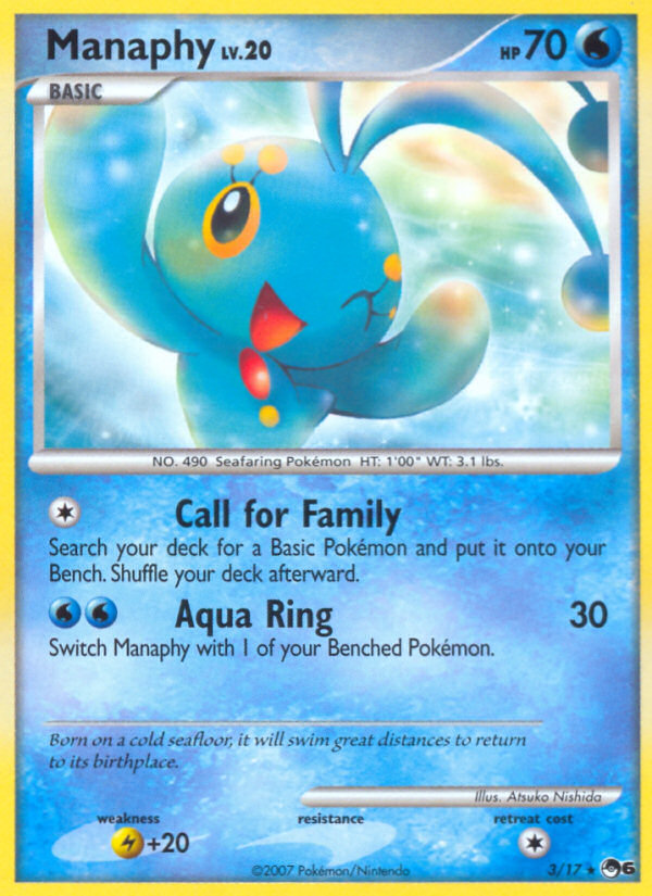 Manaphy 3/17 Rare | POP Series 6 | Pokemon Card