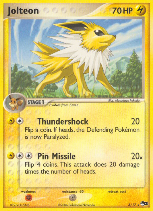Jolteon 3/17 Rare | POP Series 3 | Pokemon Card