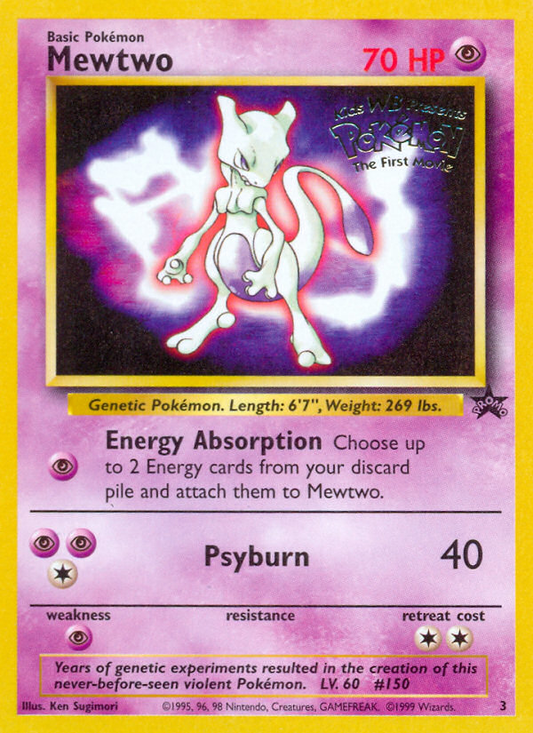 Mewtwo 3/53 Promo | Wizards Black Star Promos | Pokemon Card