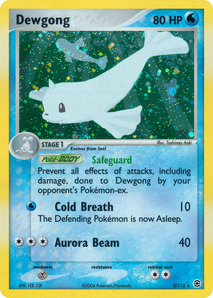 Dewgong 3/112 Rare Holo | FireRed & LeafGreen | Pokemon Card