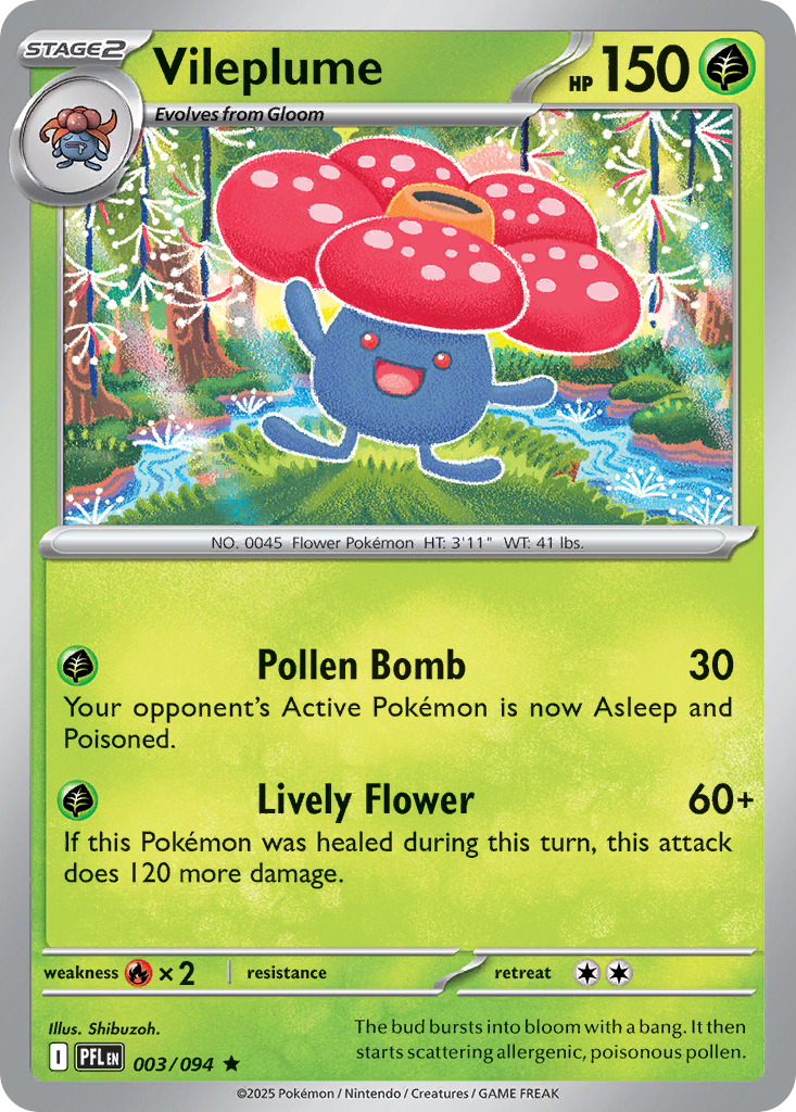 Vileplume 3/94 Rare | Phantasmal Flames