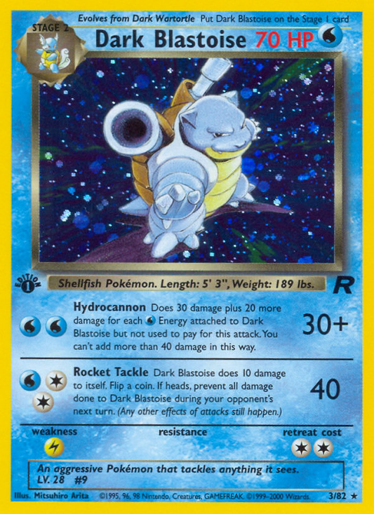 Dark Blastoise 3/82 Rare Holo | Team Rocket | Pokemon Card