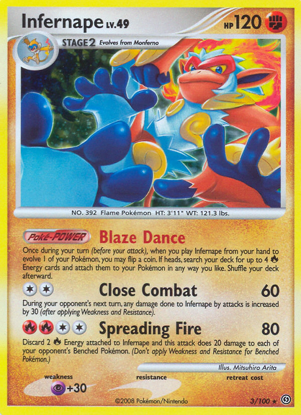 Infernape 3/100 Rare Holo | Stormfront | Pokemon Card