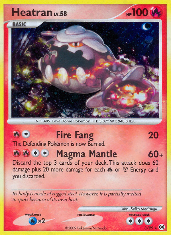 Heatran 3/99 Rare Holo | Arceus | Pokemon Card