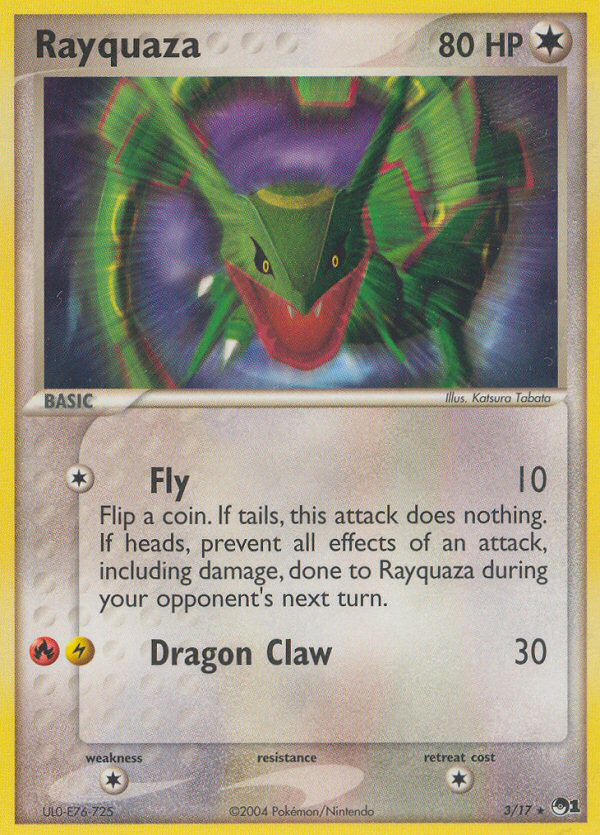 Rayquaza 3/17 Rare | POP Series 1 | Pokemon Card