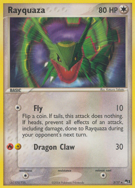 Rayquaza 3/17 Rare | POP Series 1 | Pokemon Card