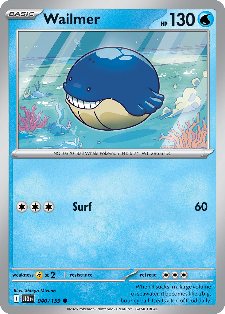 Wailmer 40/159 Common | Journey Together | Pokemon Card