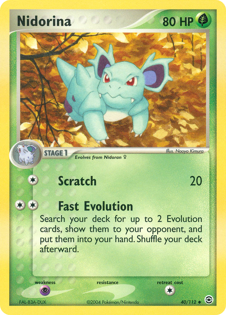 Nidorina 40/112 Uncommon | FireRed & LeafGreen | Pokemon Card