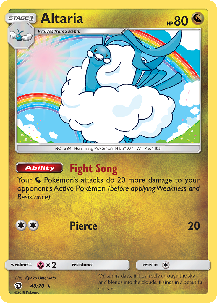 Altaria 40/70 Rare Holo | Dragon Majesty | Pokemon Card
