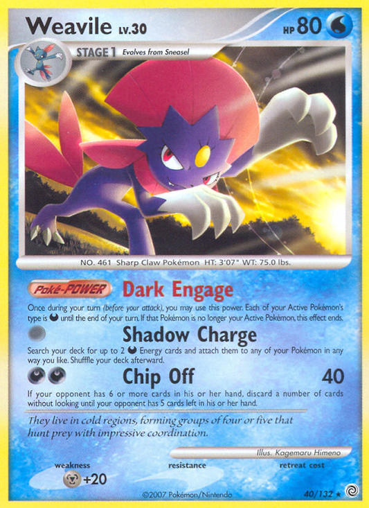 Weavile 40/132 Rare | Secret Wonders | Pokemon Card