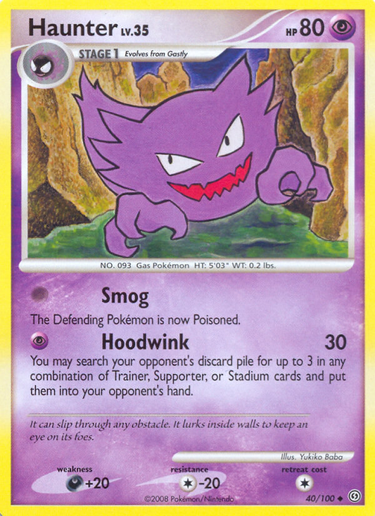 Haunter 40/100 Uncommon | Stormfront | Pokemon Card
