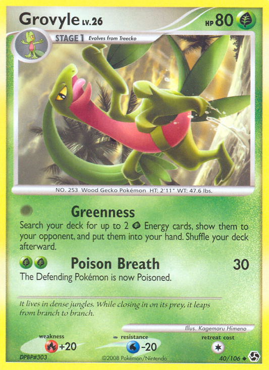 Grovyle 40/106 Common | Great Encounters | Pokemon Card