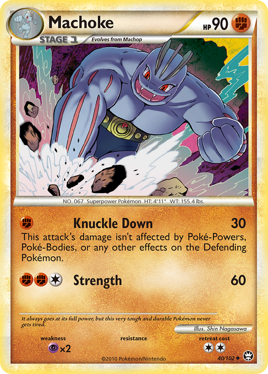 Machoke 40/102 Uncommon | HS—Triumphant | Pokemon Card