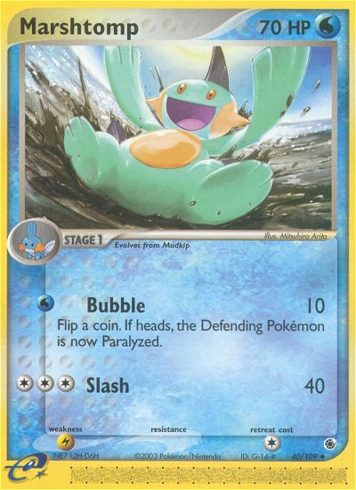 Marshtomp 40/109 Uncommon | Ruby & Sapphire | Pokemon Card