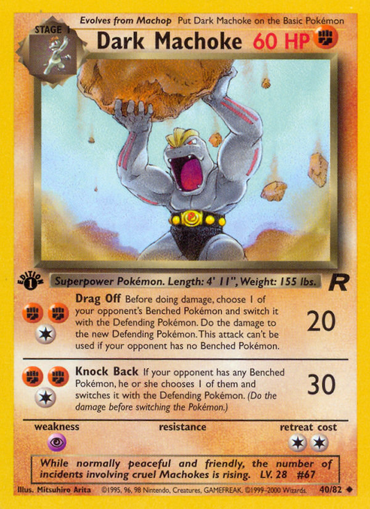 Dark Machoke 40/82 Uncommon | Team Rocket | Pokemon Card