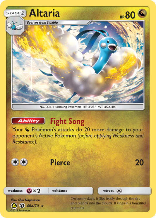 Altaria 40a/70 Rare Holo | Dragon Majesty | Pokemon Card