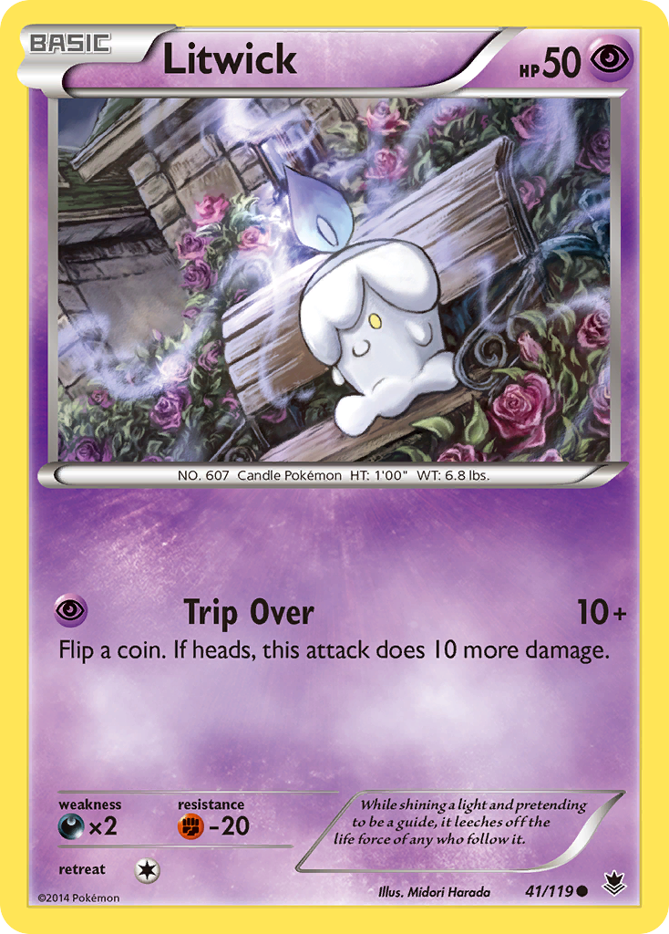 Litwick 41/119 Common | Phantom Forces | Pokemon Card