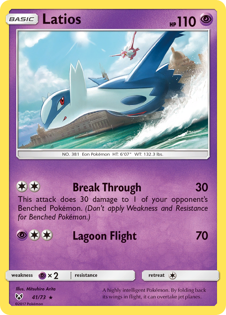 Latios 41/73 Rare Holo | Shining Legends | Pokemon Card
