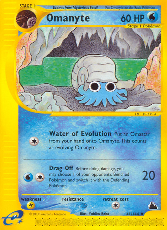 Omanyte 41/144 Uncommon | Skyridge | Pokemon Card