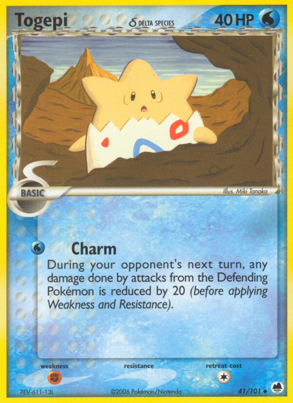 Togepi δ 41/101 Uncommon | Dragon Frontiers | Pokemon Card