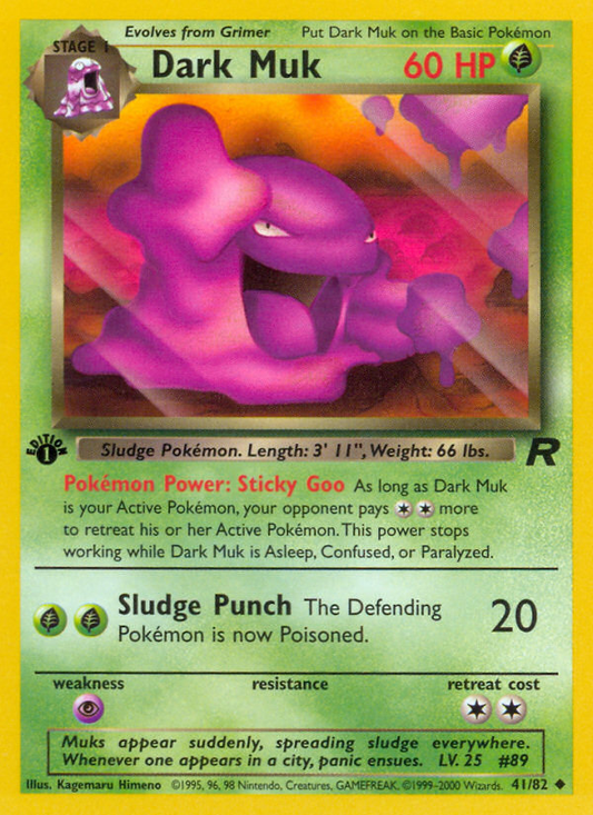 Dark Muk 41/82 Uncommon | Team Rocket | Pokemon Card