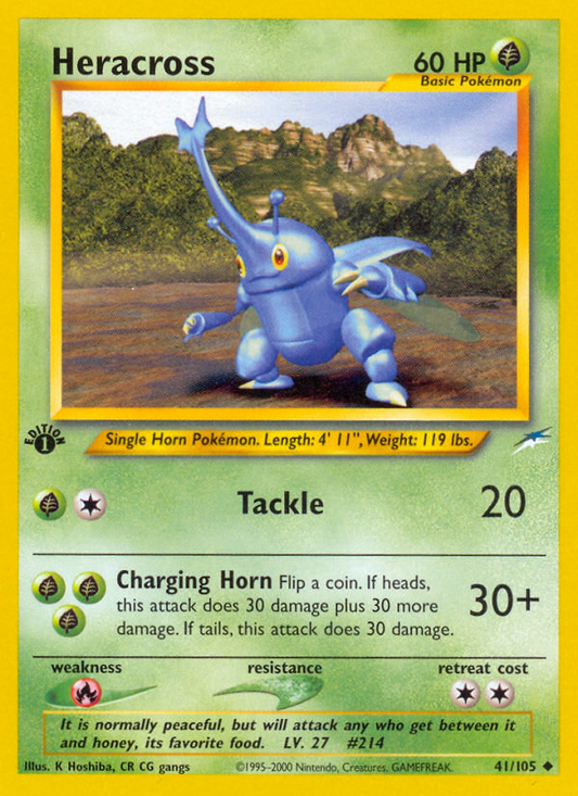 Heracross 41/105 Uncommon | Neo Destiny | Pokemon Card