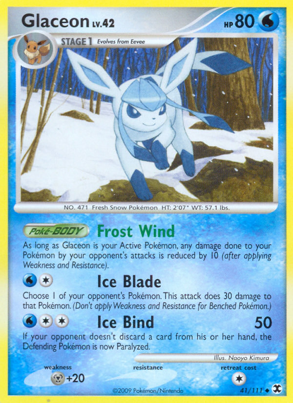 Glaceon 41/111 Uncommon | Rising Rivals | Pokemon Card