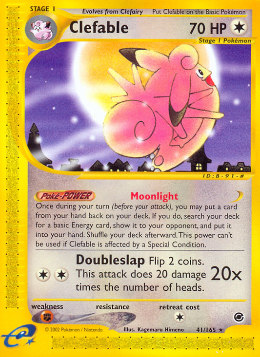 Clefable 41/165 Rare | Expedition Base Set | Pokemon Card