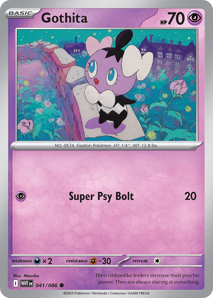 Gothita 41/86 Common | White Flare | Pokemon Card