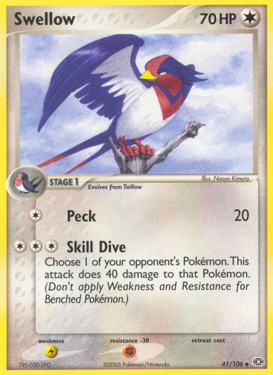 Swellow 41/106 Uncommon | Emerald | Pokemon Card