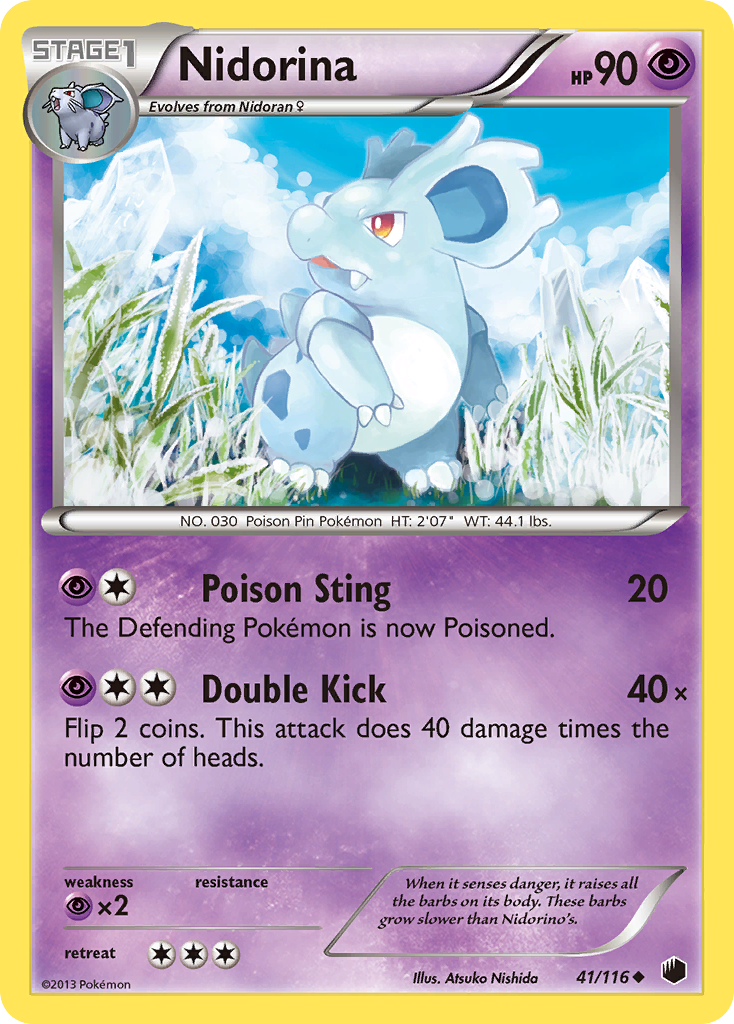 Nidorina 41/116 Uncommon | Plasma Freeze | Pokemon Card