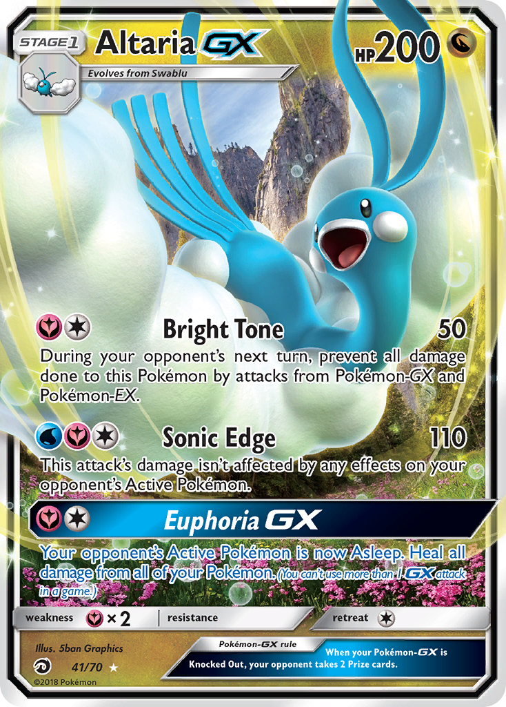 Altaria-GX 41/70 Rare Holo GX | Dragon Majesty | Pokemon Card
