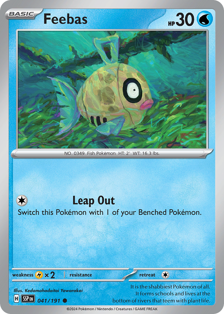Feebas 41/191 Common | Surging Sparks | Pokemon Card