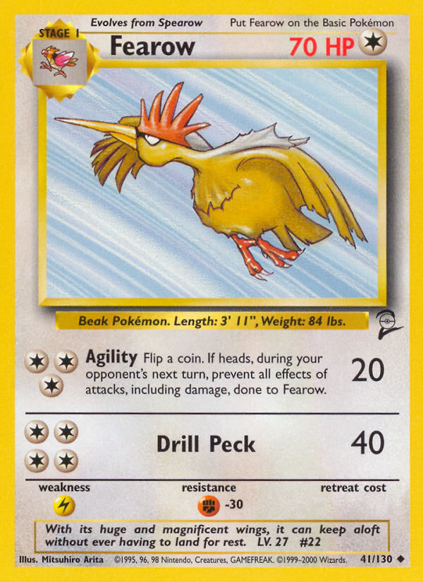 Fearow 41/130 Uncommon | Base Set 2 | Pokemon Card