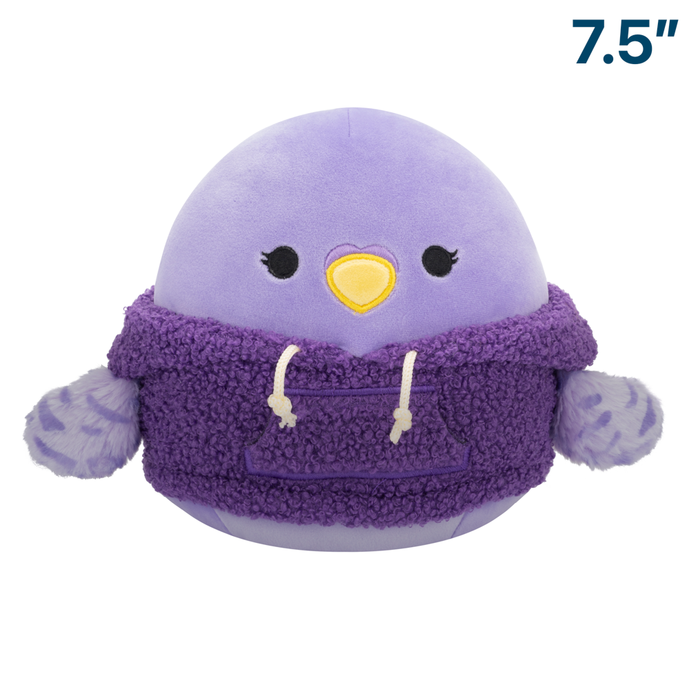Anoushka the Purple Parrot in Hoodie ~ 7.5" Squishmallow Plush